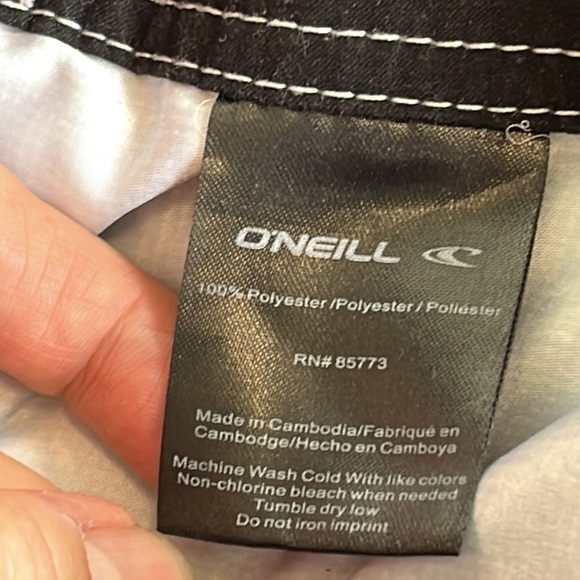 O'Neill Cargo Shorts Men's Size‎ 32 Red White Blue Lace Up Patriotic Inseam 10" - Picture 5 of 13